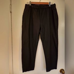 Eileen Fisher large black slim pants crepepull on with stretch